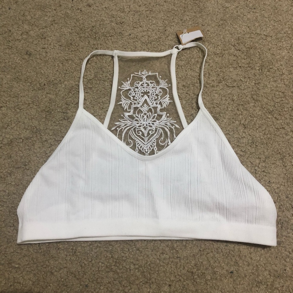 white free people bralette